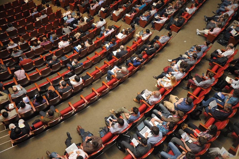 Magician performing for an audience